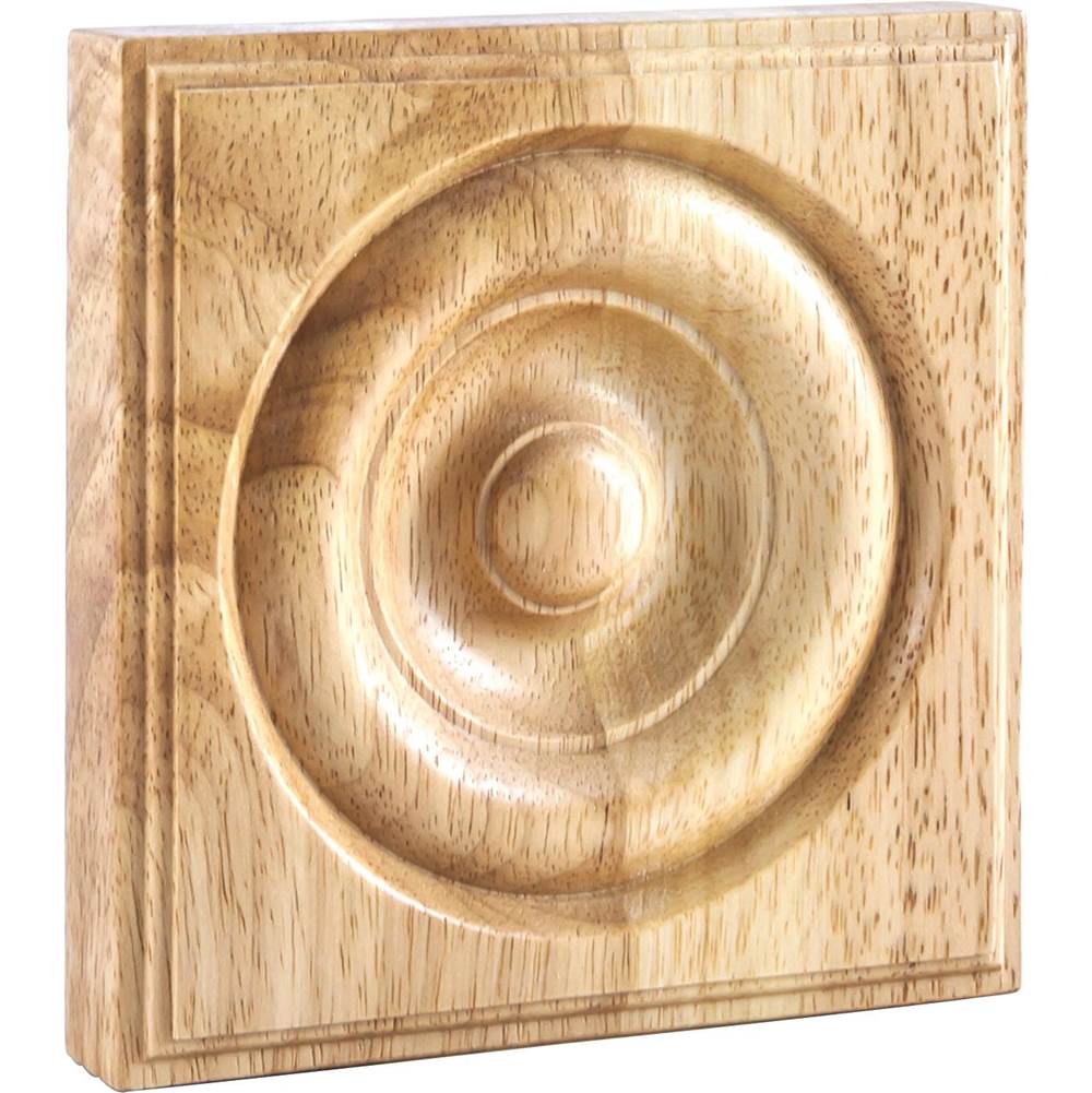 Hardware Resources - 5-1/2'' W x 7/8'' D x 5-1/2'' H Rubberwood Traditional Rosette - Unfinished
