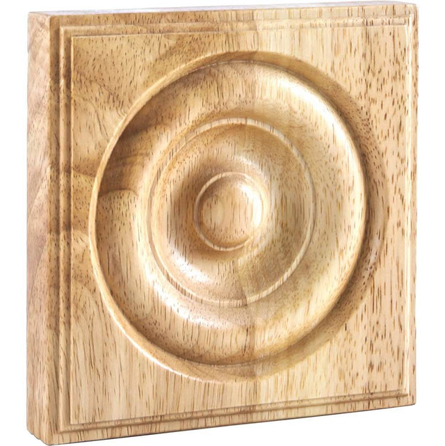 Hardware Resources - 5-1/2'' W x 7/8'' D x 5-1/2'' H Rubberwood Traditional Rosette - Unfinished