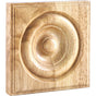Hardware Resources - 5-1/2'' W x 7/8'' D x 5-1/2'' H Rubberwood Traditional Rosette - Unfinished