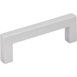 Hardware Resources - 3'' Center-to-Center Matte Silver Square Stanton Cabinet Bar Pull - Matte Silver