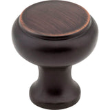 Hardware Resources - 1-3/16'' Diameter Brushed Oil Rubbed Bronze Button Westbury Cabinet Knob - Brushed Oil Rubbed Bronze