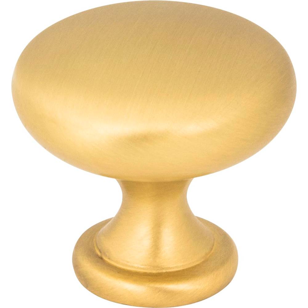 Hardware Resources - 1-3/16'' Diameter Brushed Gold Madison Cabinet Mushroom Knob - Brushed Gold