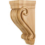Hardware Resources - 5'' W x 6-3/4'' D x 14'' H Maple Scrolled Corbel - Unfinished