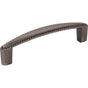 Hardware Resources - 96 mm Center-to-Center Brushed Pewter Rope Detailed Lindos Cabinet Pull - Brushed Pewter
