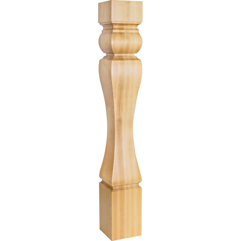Hardware Resources - 5'' W x 5'' D x 35-1/2'' H Alder Baroque Post - Unfinished