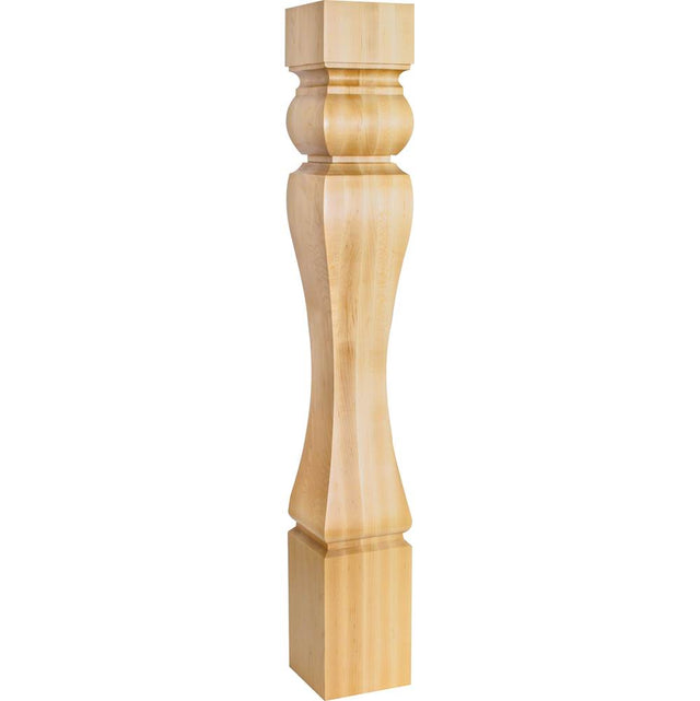 Hardware Resources - 5'' W x 5'' D x 35-1/2'' H Alder Baroque Post - Unfinished