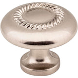 Hardware Resources - 1-1/4'' Diameter Satin Nickel Rope Detailed Cypress Cabinet Mushroom Knob - Satin Nickel
