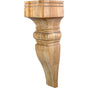 Hardware Resources - 7'' W x 7'' D x 22'' H Rubberwood Baroque Corbel - Unfinished