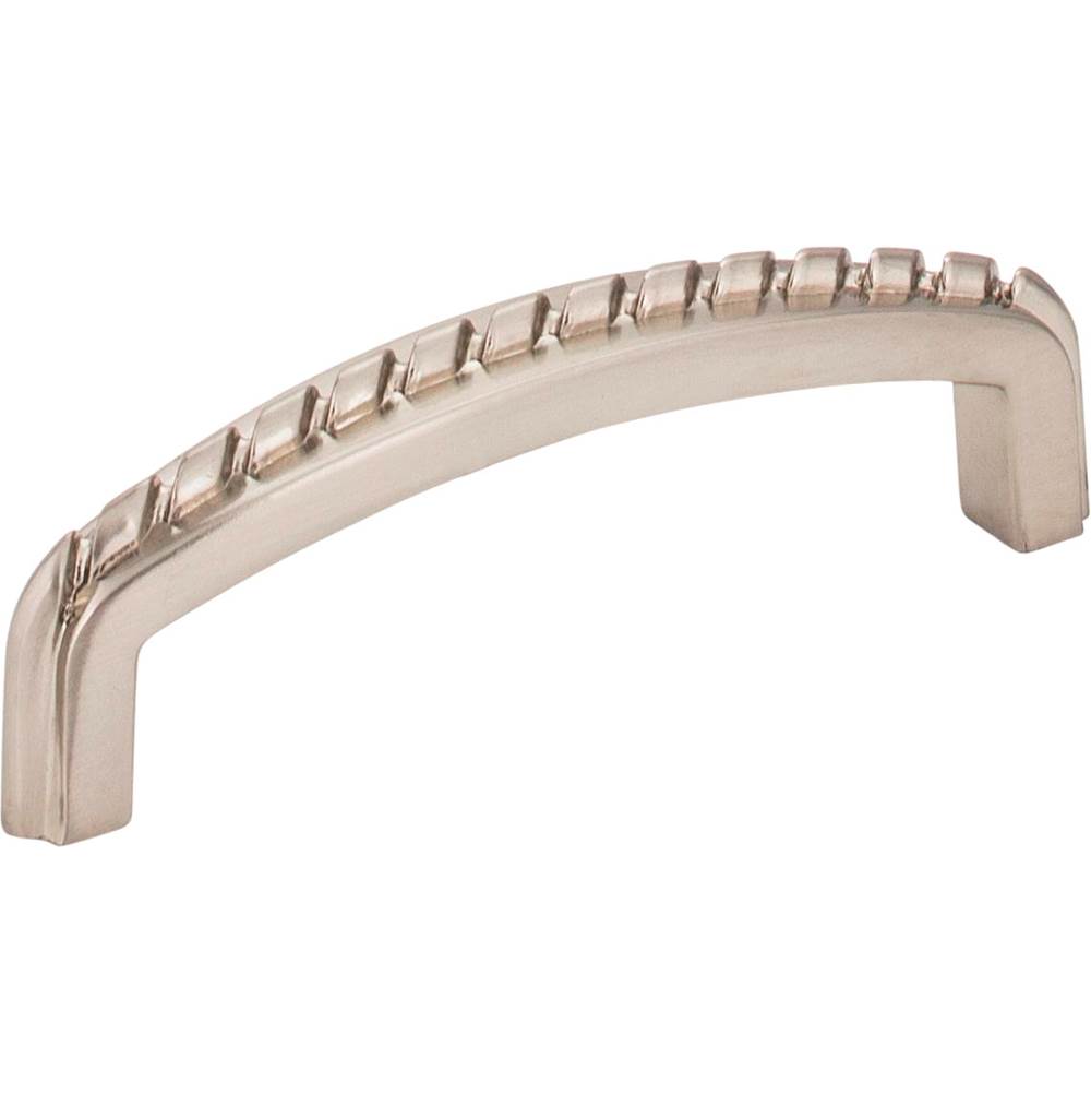Hardware Resources - 3'' Center-to-Center Satin Nickel Rope Detailed Cypress Cabinet Pull - Satin Nickel