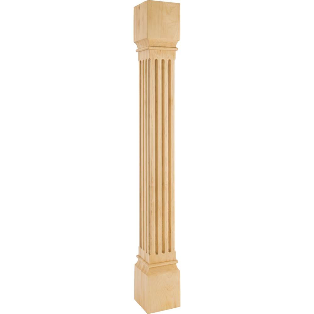 Hardware Resources - 5'' W x 5'' D x 42'' H Cherry Fluted Post - Unfinished