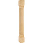 Hardware Resources - 5'' W x 5'' D x 42'' H Cherry Fluted Post - Unfinished