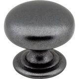 Hardware Resources - 1-1/4'' Diameter Gun Metal Florence Cabinet Mushroom Knob - Gun Metal