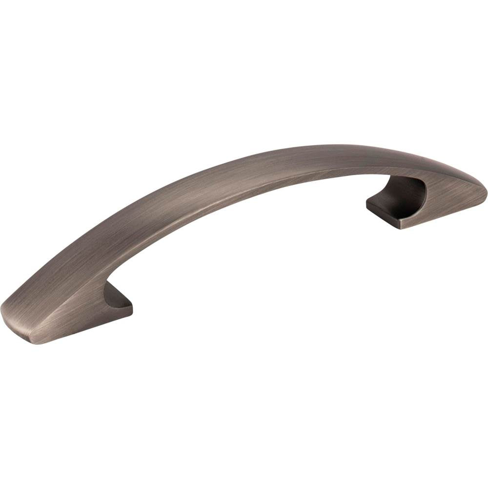 Hardware Resources - 96 mm Center-to-Center Brushed Pewter Arched Strickland Cabinet Pull - Brushed Pewter
