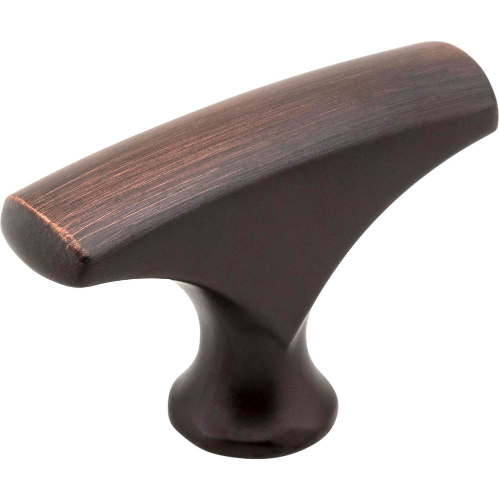 Hardware Resources - 1-5/8'' Overall Length Brushed Oil Rubbed Bronze Aiden Cabinet ''T'' Knob - Brushed Oil Rubbed Bronze
