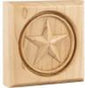 Hardware Resources - 3-1/2'' W x 7/8'' D x 3-1/2'' H Alder Star Rosette - Unfinished