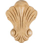 Hardware Resources - 3-1/4'' W x 5/8'' D x 4-3/8'' H Cherry Shell Applique - Unfinished