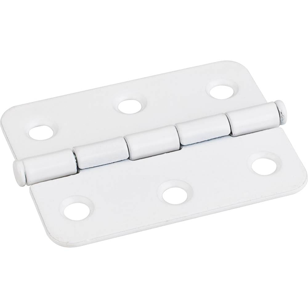 Hardware Resources - Bright White 2-1/2'' x 2'' Single Full Swaged Radius Corner Butt Hinge - Bright White