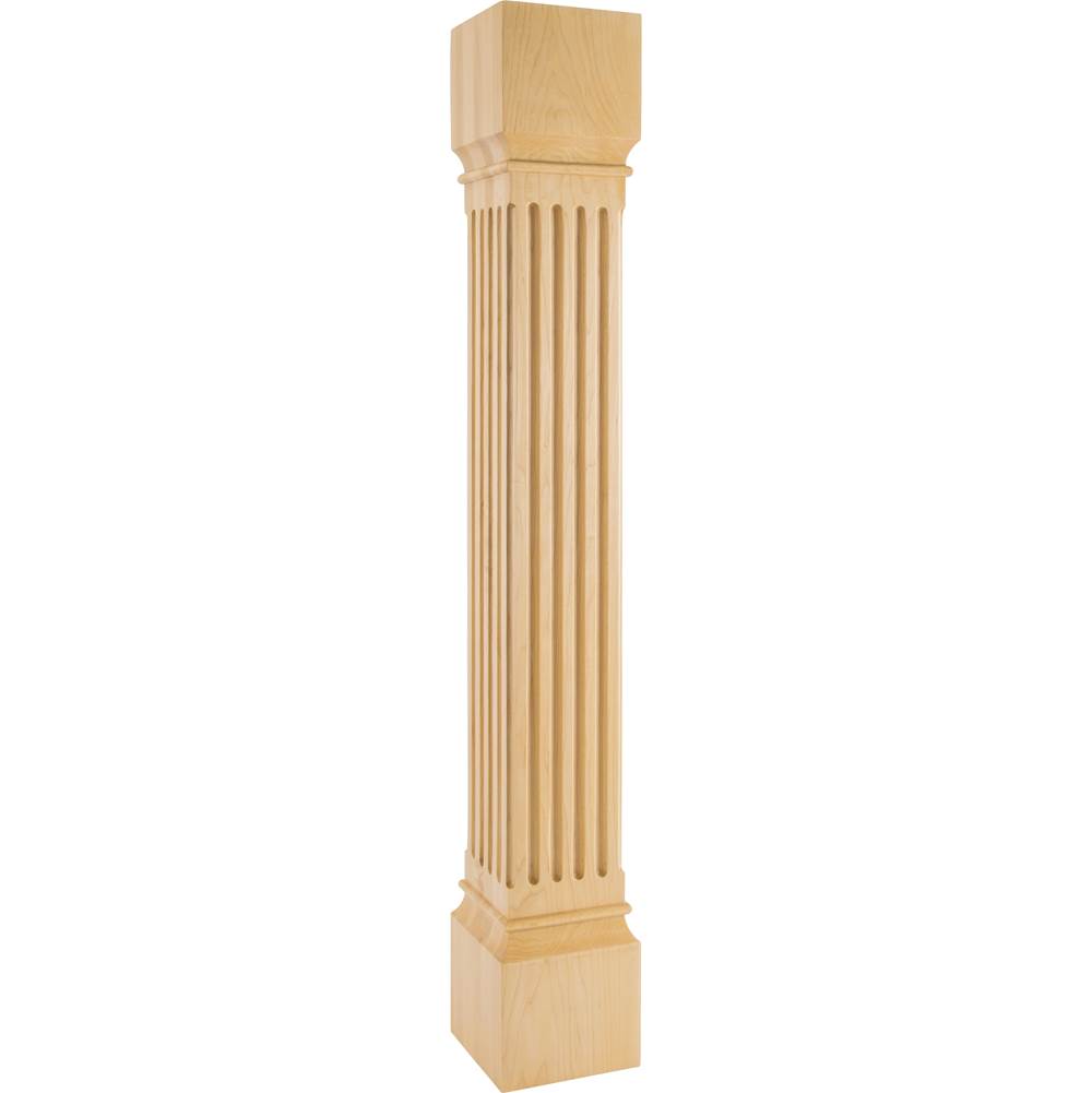 Hardware Resources - 6'' W x 6'' D x 42'' H Alder Fluted Post - Unfinished