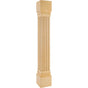 Hardware Resources - 6'' W x 6'' D x 42'' H Alder Fluted Post - Unfinished