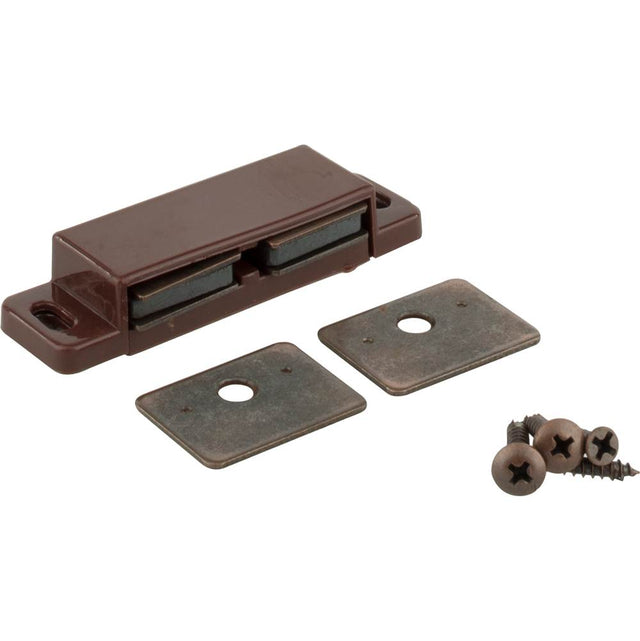 Hardware Resources - Double Magnetic Catch, 2-pack - Brass
