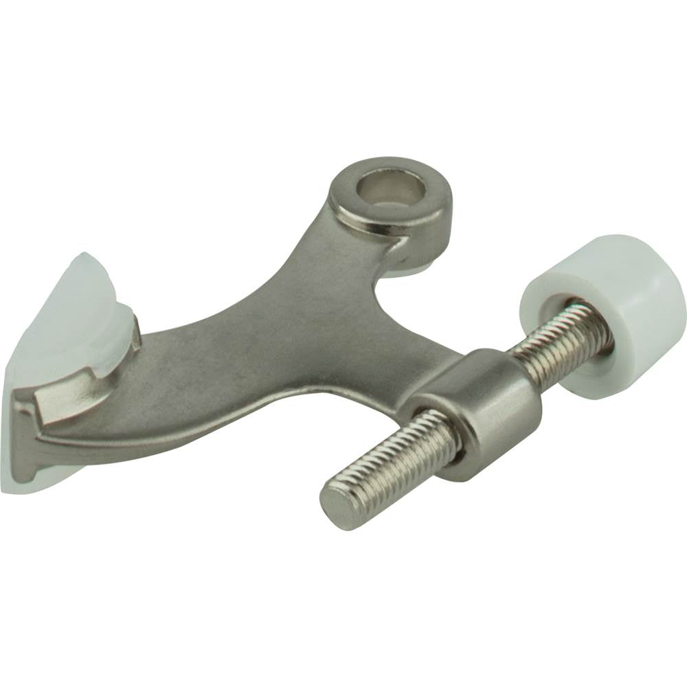 Hardware Resources - Hinge Pin Door Stop with Adjustable Pad, 2-pack - Satin Nickel