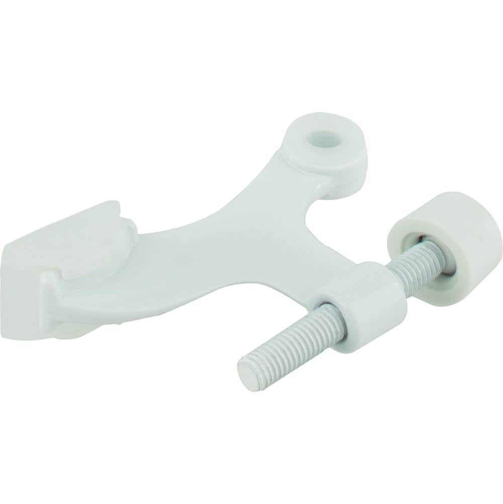 Hardware Resources - Hinge Pin Door Stop with Adjustable Pad, 2-pack - White