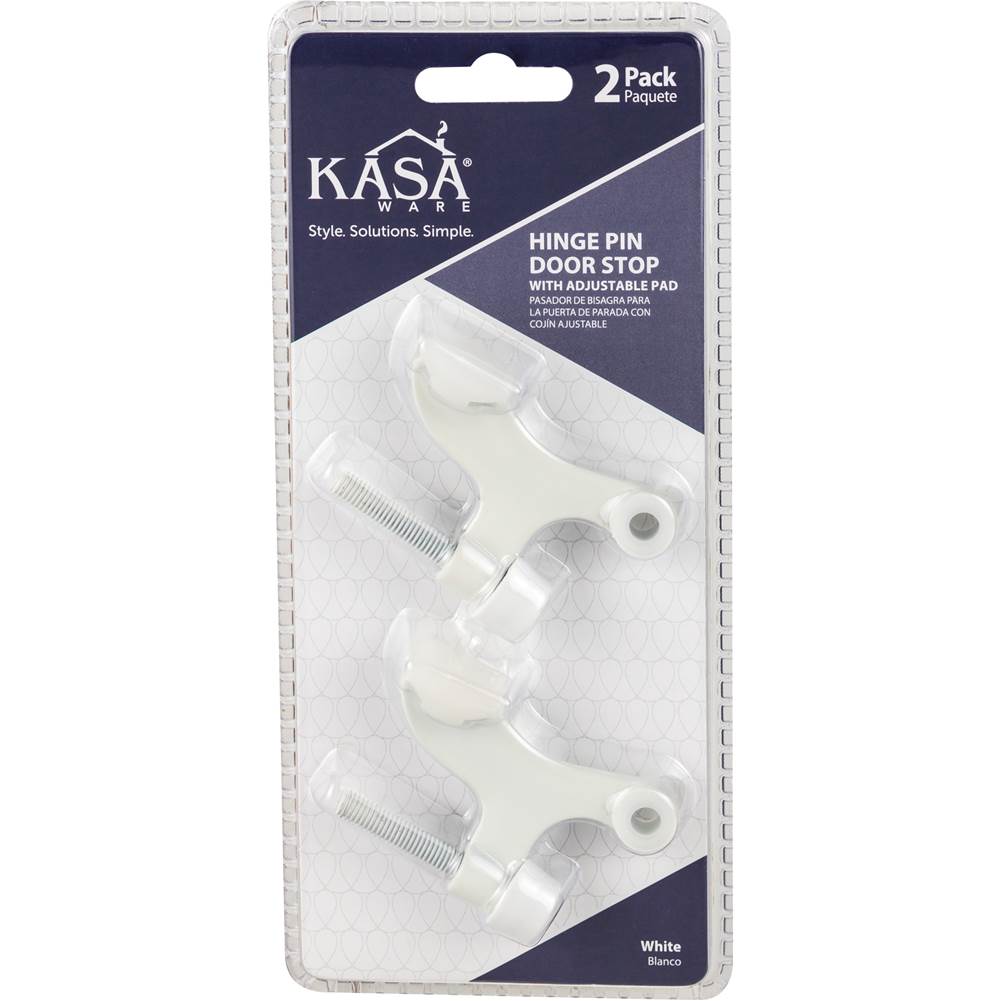 Hinge Pin Door Stop with Adjustable Pad, 2-pack