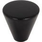 Hardware Resources - 1'' Diameter Matte Black Conical Sedona Cabinet Knob - Matte Black