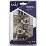 1/2'' Overlay Compact Hinge, 10-pack