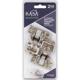 2-pack of 1/2'' Overlay Soft-close Compact Hinges. Screws and