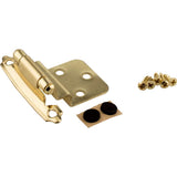 Hardware Resources - 3/8'' Self-closing Inset Hinge, 2-pack - Polished Brass