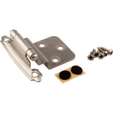 Hardware Resources - 3/8'' Self-closing Inset Hinge, 2-pack - Satin Nickel