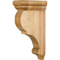 Hardware Resources - 3'' W x 6-1/2'' D x 12'' H Rubberwood Smooth Corbel - Unfinished