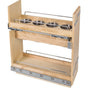 Hardware Resources - 8'' ''No Wiggle'' Utensil Bin Soft-close Base Cabinet Pullout, Pre-Assembled - UV Coated