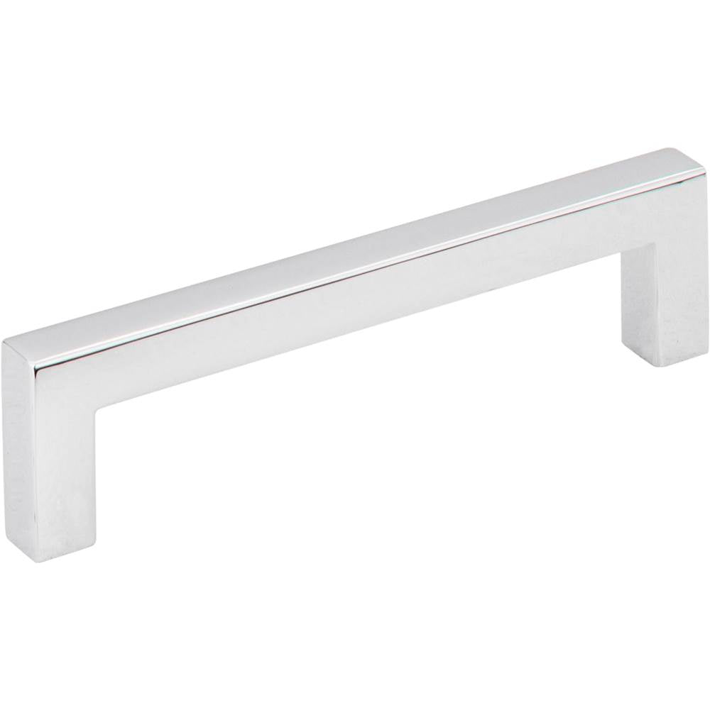 Hardware Resources - 96 mm Center-to-Center Polished Chrome Square Stanton Cabinet Bar Pull - Polished Chrome
