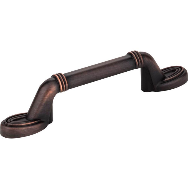 Hardware Resources - 3'' Center-to-Center Brushed Oil Rubbed Bronze Ringed Detail Vienna Cabinet Pull - Brushed Oil Rubbed Bronze