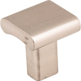 Hardware Resources - 1'' Overall Length Satin Nickel Square Park Cabinet Knob - Satin Nickel