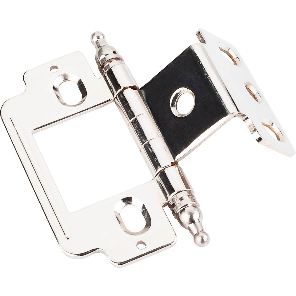Hardware Resources - 270 degree Full Wrap for 3/4'' Frame x 3/4'' Door, Inset Flush, ''B'' style Minaret Hinge - Nickel - Polished Nickel