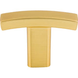 1-1/2'' Overall Length Brushed Gold Square Thatcher Cabinet ''T'' Knob