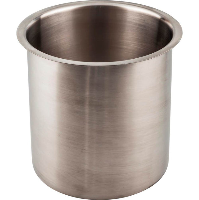 Hardware Resources - 6'' Diameter 6'' Height Brushed Stainless Steel Trash Can Ring - Stainless Steel