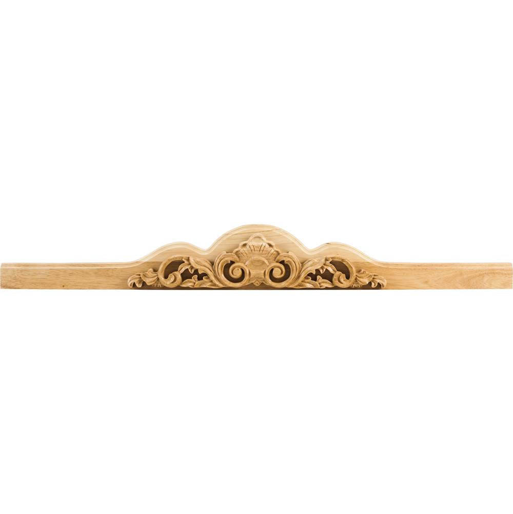 Hardware Resources - 40'' W x 1-1/2'' D x 5'' H Hand Carved White Birch Shell Valance - Unfinished