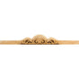 Hardware Resources - 40'' W x 1-1/2'' D x 5'' H Hand Carved White Birch Shell Valance - Unfinished