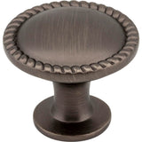 Hardware Resources - 1-1/4'' Diameter Brushed Pewter Round Rope Detailed Lindos Cabinet Knob - Brushed Pewter