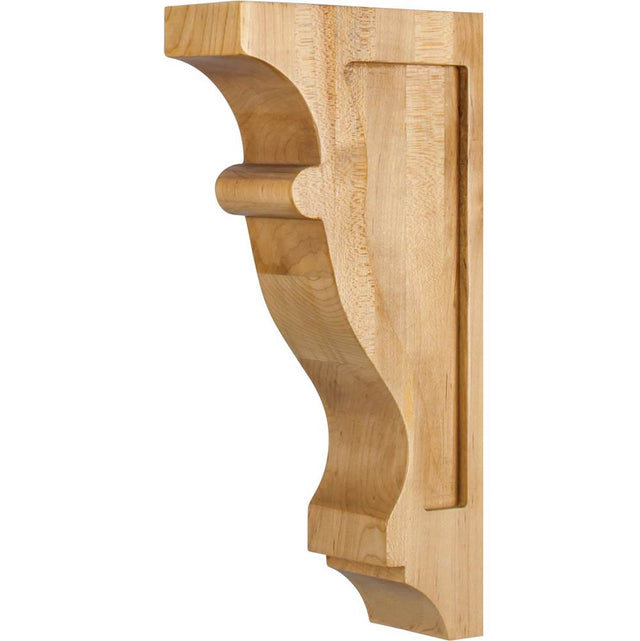 Hardware Resources - 2-1/2'' W x 6'' D x 12'' H Rubberwood Contour Corbel - Unfinished
