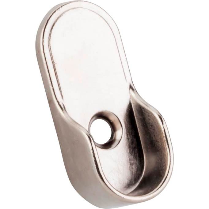 Hardware Resources - Satin Nickel Knock-In Mounting Bracket for Oval Closet Rods - Satin Nickel