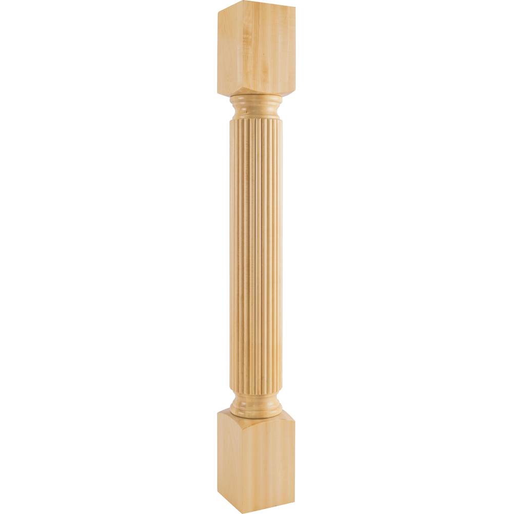 Hardware Resources - 5'' W x 5'' D x 42'' H Rubberwood Reed Post - Unfinished