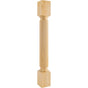 Hardware Resources - 5'' W x 5'' D x 42'' H Rubberwood Reed Post - Unfinished