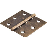 Antique Brass 2-1/2'' x 2-1/2'' Swaged Butt Hinge