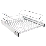 Hardware Resources - 15'' Metal Pullout Basket - Polished Chrome