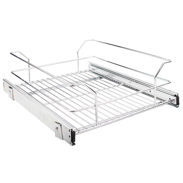 Hardware Resources - 15'' Metal Pullout Basket - Polished Chrome